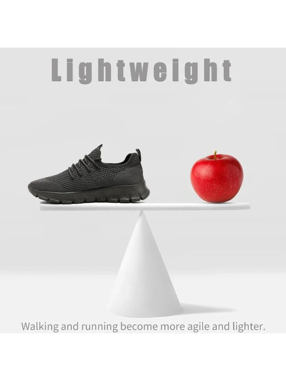 🆕Men's Grey Mesh Running Shoes Slip On Tennis Walking Sneakers Gym Athletic